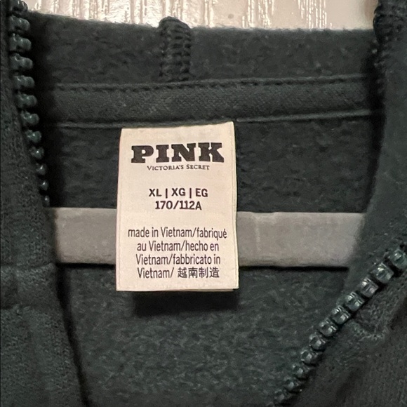 PINK vs Dark Green Collegiate sweatsuit - Picture 2 of 11